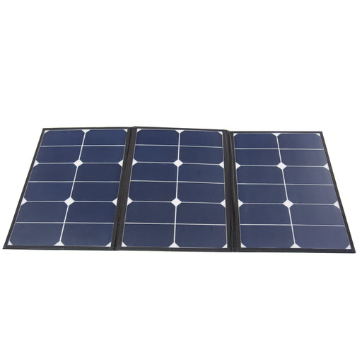 Aims Power 60 Watt Tri Fold Solar Panel with attached case Flat View