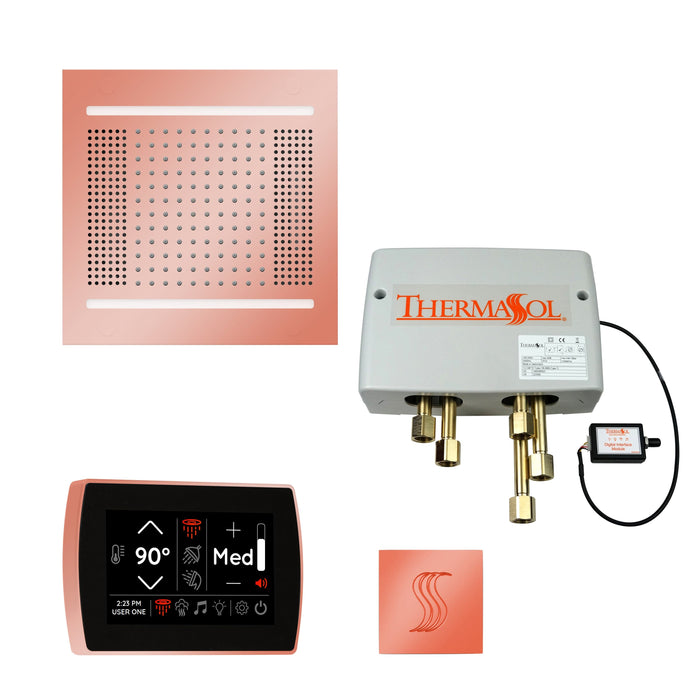 ThermaSol Total Wellness Package with SignaTouch Control, HydroVive 14 Rainhead, SteamVection Square