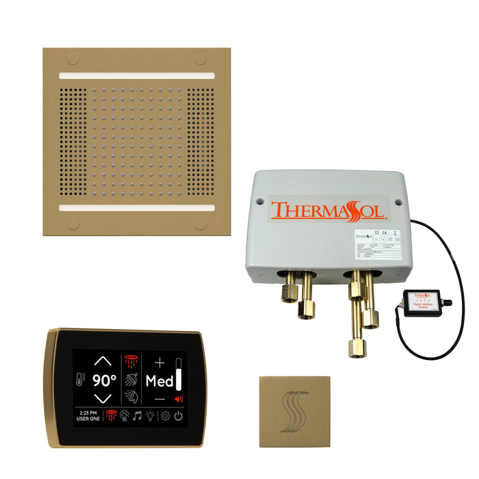 ThermaSol Total Wellness Package with SignaTouch Control, HydroVive 14 Rainhead, SteamVection Square