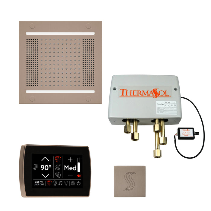 ThermaSol Total Wellness Package with SignaTouch Control, HydroVive 14 Rainhead, SteamVection Square