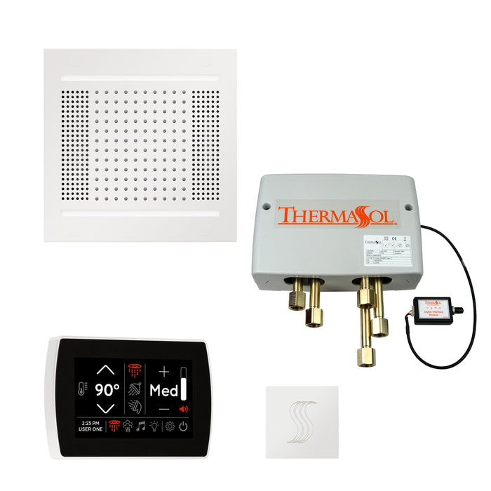 ThermaSol Total Wellness Package with SignaTouch Control, HydroVive 14 Rainhead, SteamVection Square