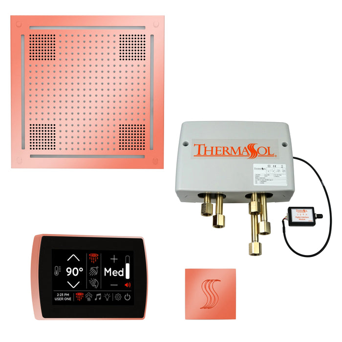 ThermaSol Total Wellness Package with SignaTouch Control, HydroVive 18 Rainhead, SteamVection Square