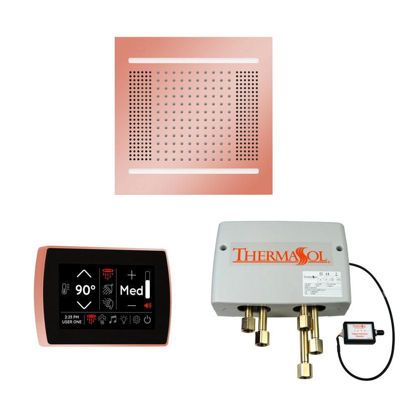 ThermaSol Wellness Shower Package with SignaTouch Square, HydroVive 14 Rainhead