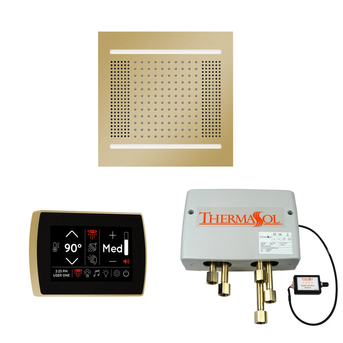 ThermaSol Wellness Shower Package with SignaTouch Square, HydroVive 14 Rainhead