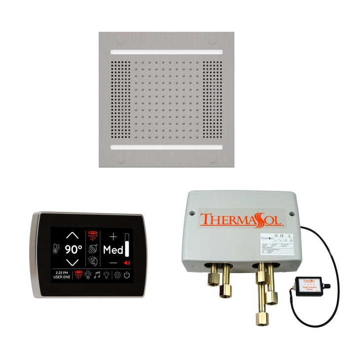ThermaSol Wellness Shower Package with SignaTouch Square, HydroVive 14 Rainhead