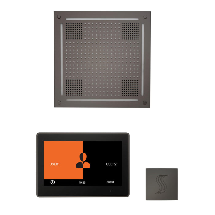ThermaSol Wellness Steam Package with 10" ThermaTouch Control, HydroVive 18 Rainhead, SteamVection Square