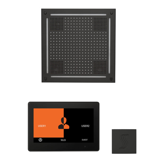 ThermaSol Wellness Steam Package with 10" ThermaTouch Control, HydroVive 18 Rainhead, SteamVection Square