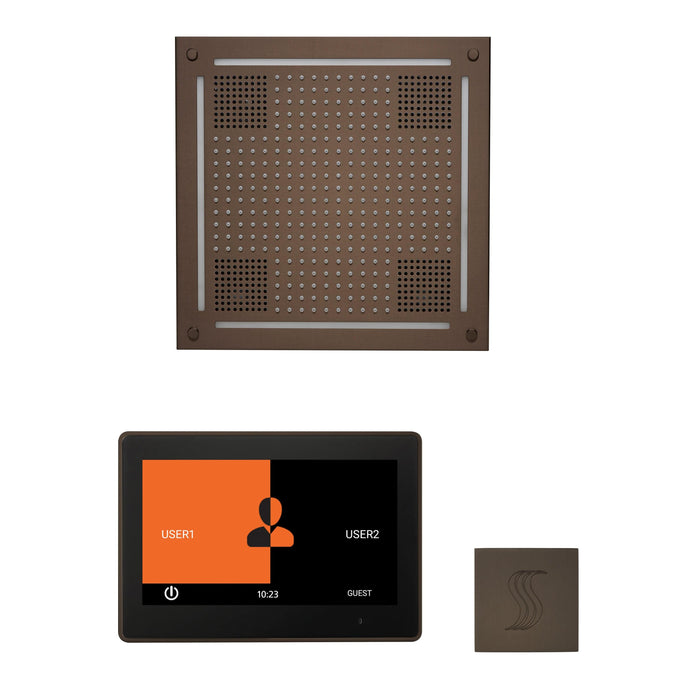 ThermaSol Wellness Steam Package with 10" ThermaTouch Control, HydroVive 18 Rainhead, SteamVection Square
